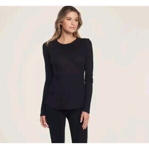 Barefoot Dreams Malibu Collection Burnout Jersey Long S Black X-Small A619884